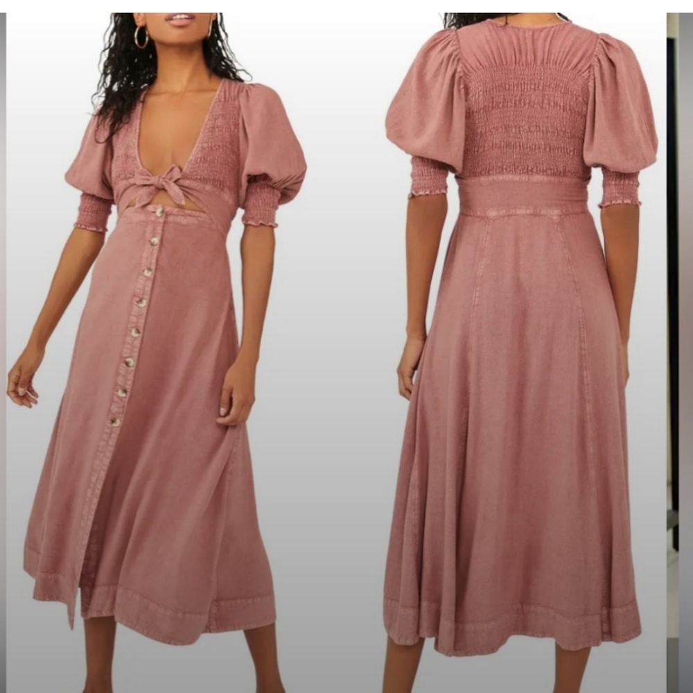 Free People String of Hearts Maxi XS Dress in Empress Rock